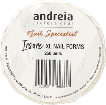 Actual product image Andreia Professional Insane XL Nail Forms 250 Units