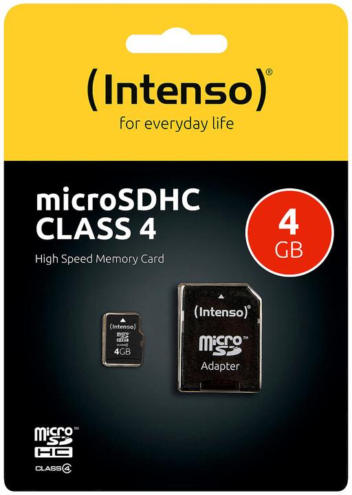 Produktbild Intenso microSDHC Speicherkarte inkl. SD-Adapter (4 GB, microSDHC)