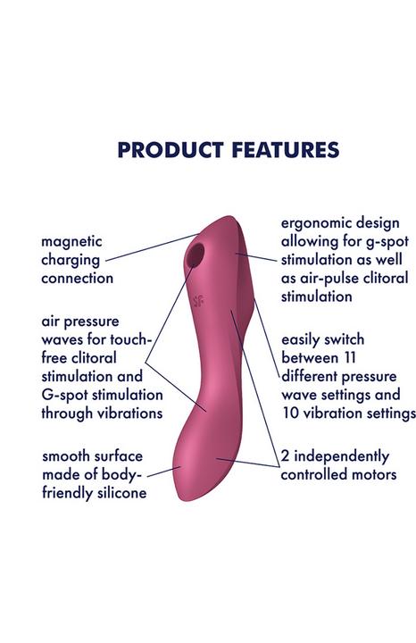 Productafbeelding Satisfyer Insertable Air Pulse Vibrator - Curvy Trinity 3