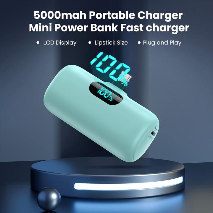 Actual product image Feob Mini Powerbank USB-C, PD 3.0 Schnelles Aufladen (5000 mAh, 15 W, 15 Wh)
