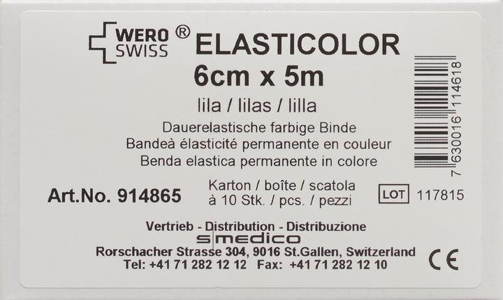 Produktbild Wero Swiss Elasticolor Elastische Binde 5mx6cm lila