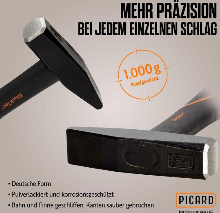 Immagine prodotto Picard Martello da carpentiere 1000g forma tedesca DIN 1041 (1000 g)