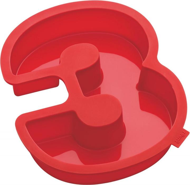Produktbild Lékué Zahlen Backformen Nummer 3, rot (27 cm)