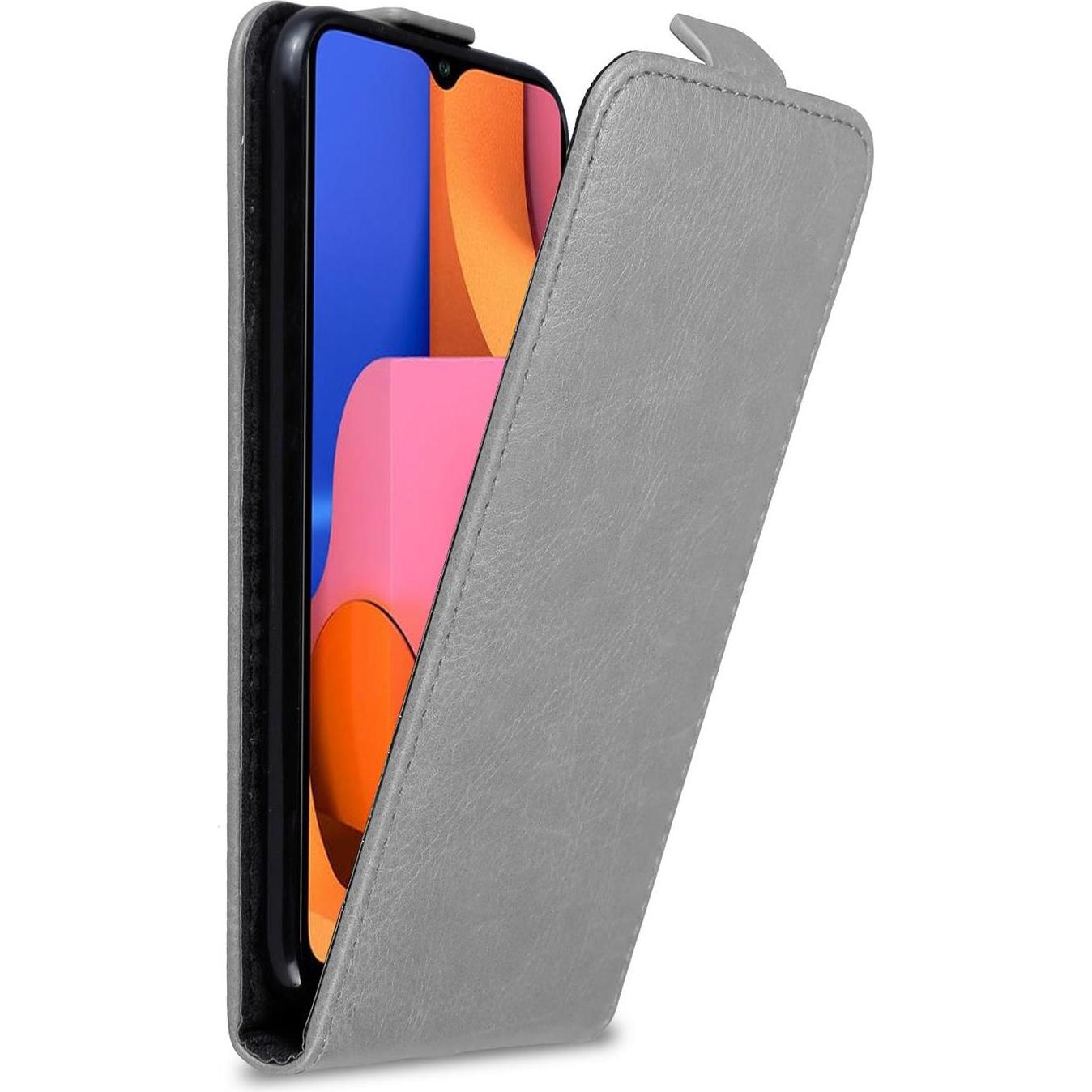 Cadorabo Flip wie Invis Cover (Samsung Galaxy A20s), Smartphone Hülle, Grau