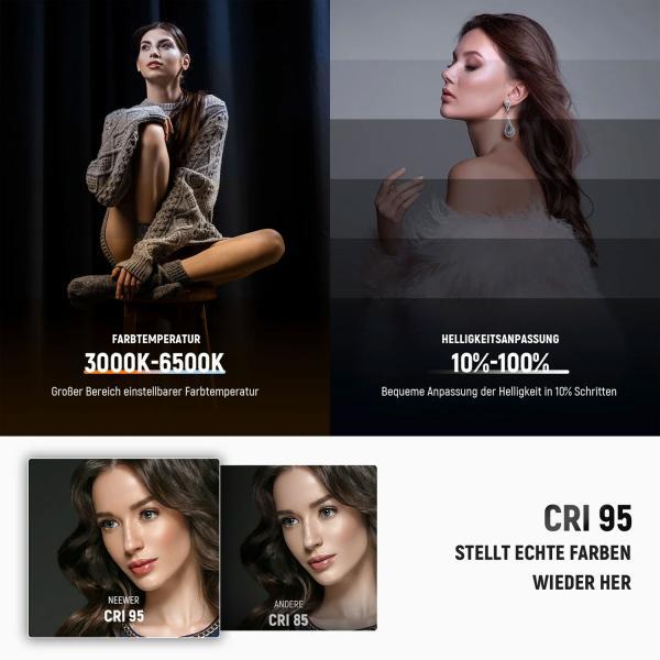 Actual product image Neewer Ringlicht R18 LED-Leuchte mit Tischhalterung (Ring light)