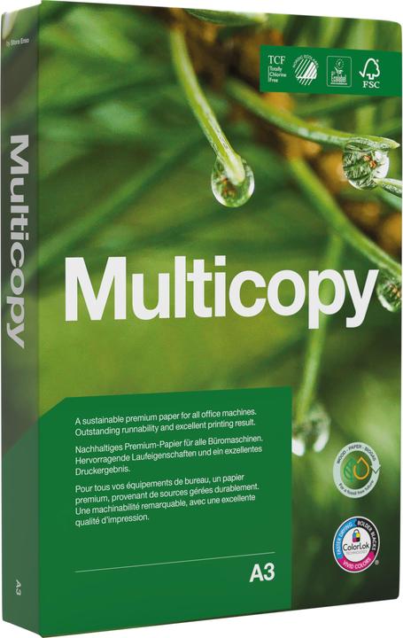 Produktbild Multicopy Multifunktionspapier, 80 g/m², A3, weiss, 500 Blatt (80 g/m², 500 x, A3)