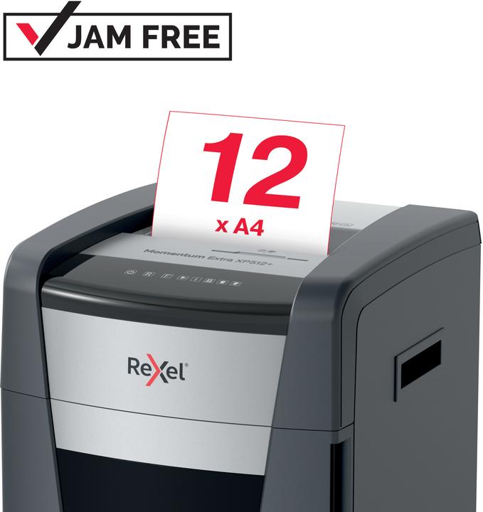 Actual product image Rexel Momentum Extra XP512 document shredder, 2 x 15 mm (Microcut)