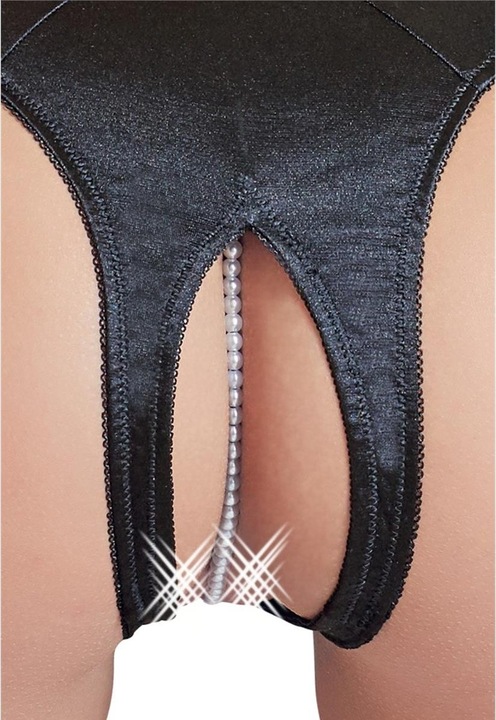 Produktbild Cottelli Collection String ouvert mit Perlen (M)
