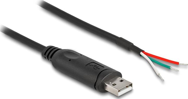 Actual product image Delock Adapter cable USB 2.0 Type-A to serial RS-485 3 x open (2 m, Industrial cables)