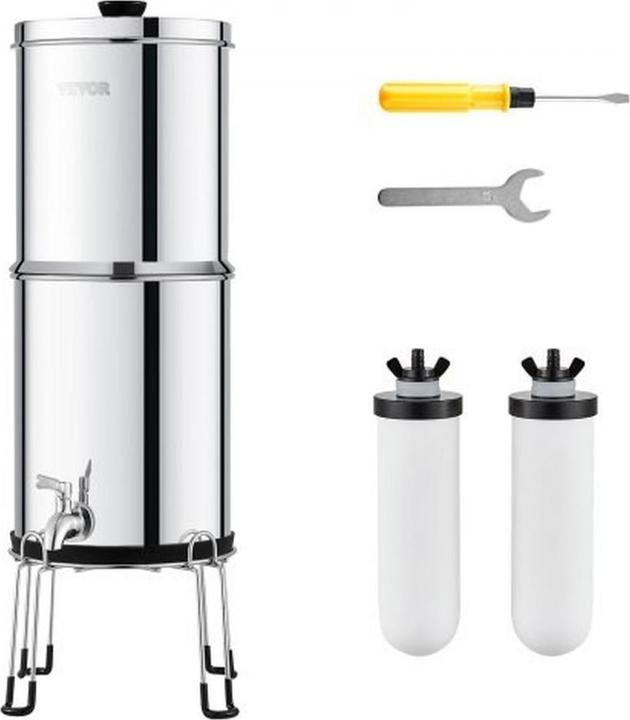 Actual product image Vevor Gravity-fed Water Filter Countertop System