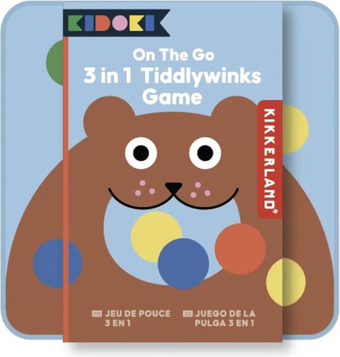 Immagine prodotto Kikkerland On The Go 3 in 1 Tiddlywinks Game (Tedesco, Spagnolo, Francese, Italiano, Islandese, Portoghese, Inglese)
