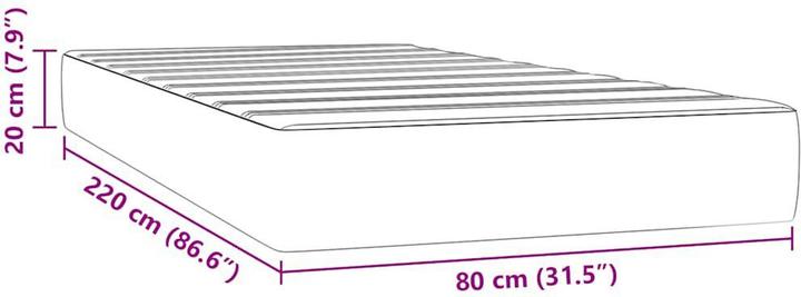 Produktbild vidaXL Taschenfederkern-Matratze (80 x 220 cm)