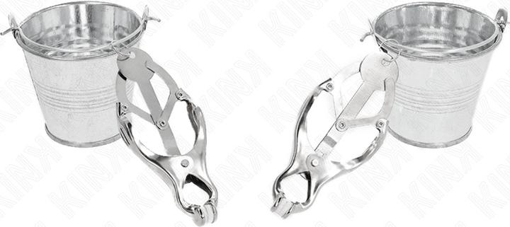 Produktbild Kink Japanische Kleeblatt-Nippelklammern Mit Eimer Silber