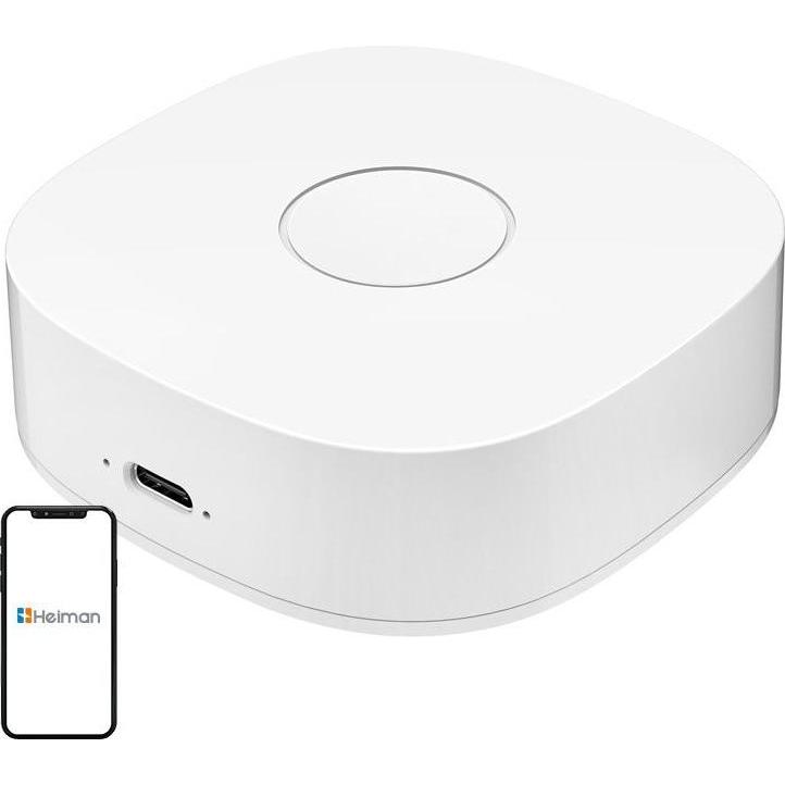 Heiman Smart Gateway WS2GW-R WiFi, Smart Home Hub, Bianco