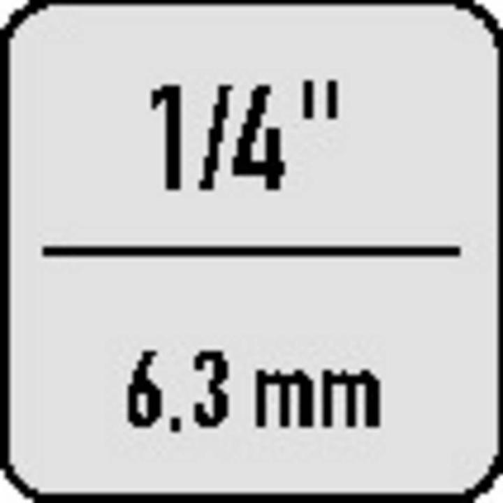 Actual product image HAZET Screwdriver socket 8501-4 ∙ Square, hollow 6.3 mm (1/4 inch) ∙ Inside hexagon profile ∙ 4 mm (4 mm)