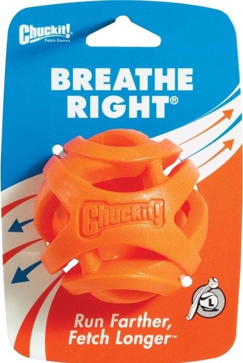 Image du produit Chuckit! CHUCKIT BREATHE RIGHT Balle ramasser Openwork 7 5 cm de diamètre Taille L Orange (Jouet à mâcher pour chien)