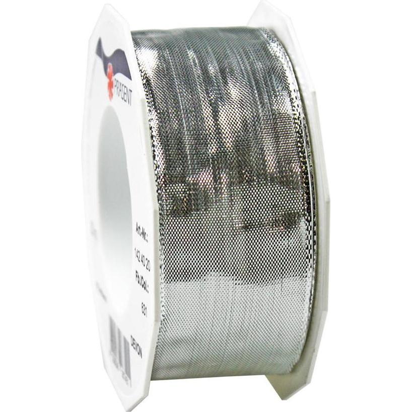 Präsent, Geschenkverpackung, Geschenkband Devon- Glänzend mit Drahtkante (Geschenkband, 1 x)