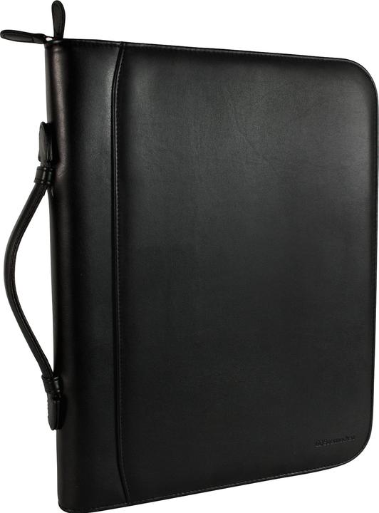 Produktbild Soennecken Schreibmappe ESSEN Masse: 37 x 30 x 4,5 cm (B x H x T) Werkstoff: Lederimitat Farbe: schwarz (A4, 1 x)
