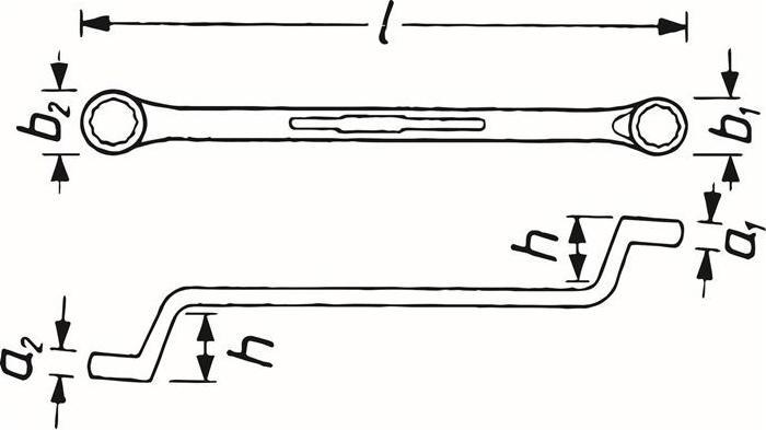 Immagine prodotto HAZET Chiave a doppio anello 630-8X9 ∙ Profilo a doppio esagono esterno ∙ 8 x 9 mm (8 mm, 9 mm)