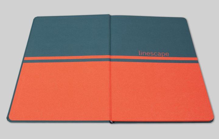 Image du produit Sigel Notizbuch A5 Linescape blau/papaya (A5, A5 : 14,8x21cm, DIN A5, À rayures, Couverture rigide)