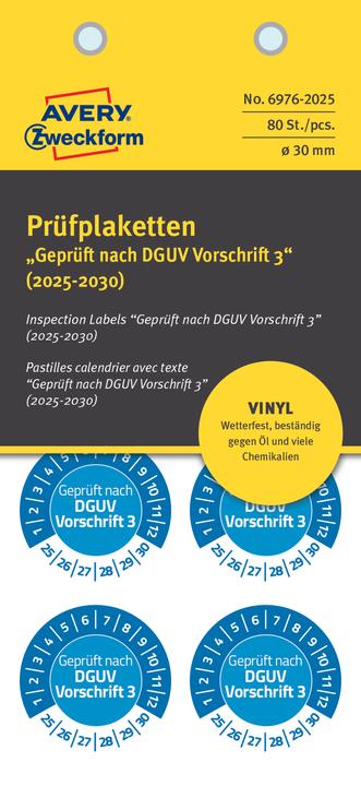 Produktbild Avery Prüfplaketten