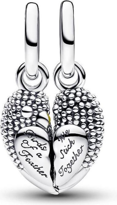 Image du produit Pandora Love Birds Splittable Dangle Charm (Argent 925, Argent massif 925, Émail)