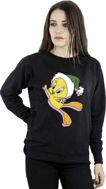 Actual product image Looney Tunes Womens/Ladies Tweety Christmas Hat Sweatshirt (M)