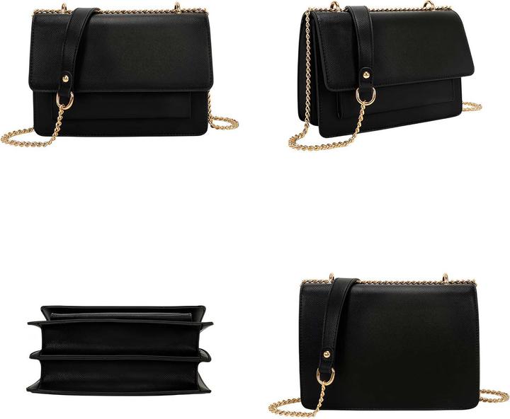 Produktbild Gallantry Damen Umhängetasche Goldkette Fronttasche Klappe