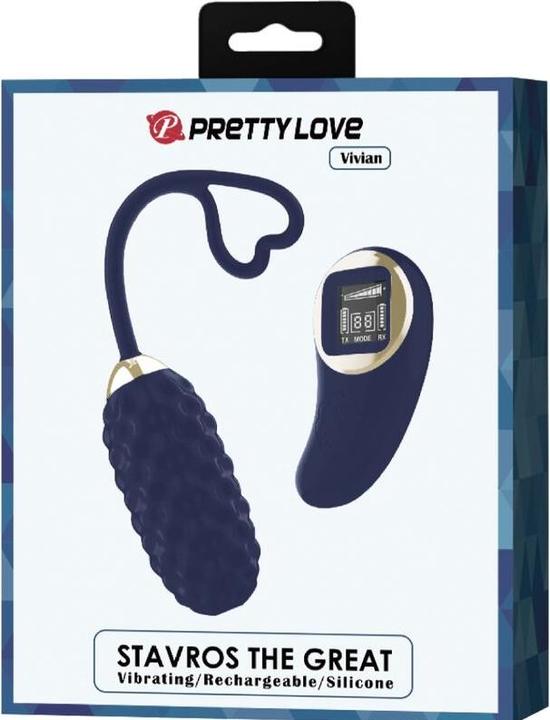 Image du produit Pretty Love Vivian Blue oeuf Vibrant Avec Télécommande