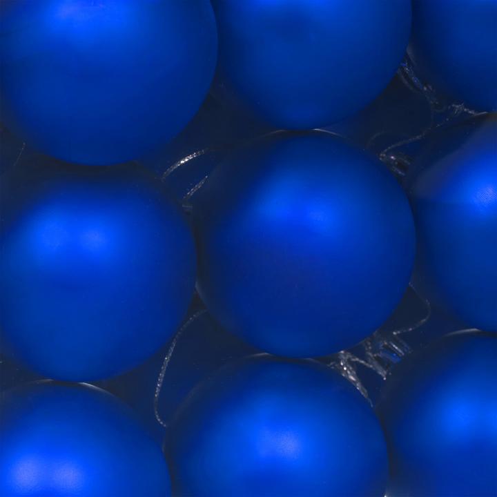 Actual product image Relaxdays - Weihnachtskugeln 50er Set, Blau/ Silber (50 -part)