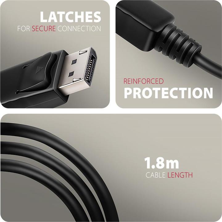 Actual product image Axagon RVD-HI20C2 DP > HDMI cable 1.8 m, 4K/60Hz (1.80 m)