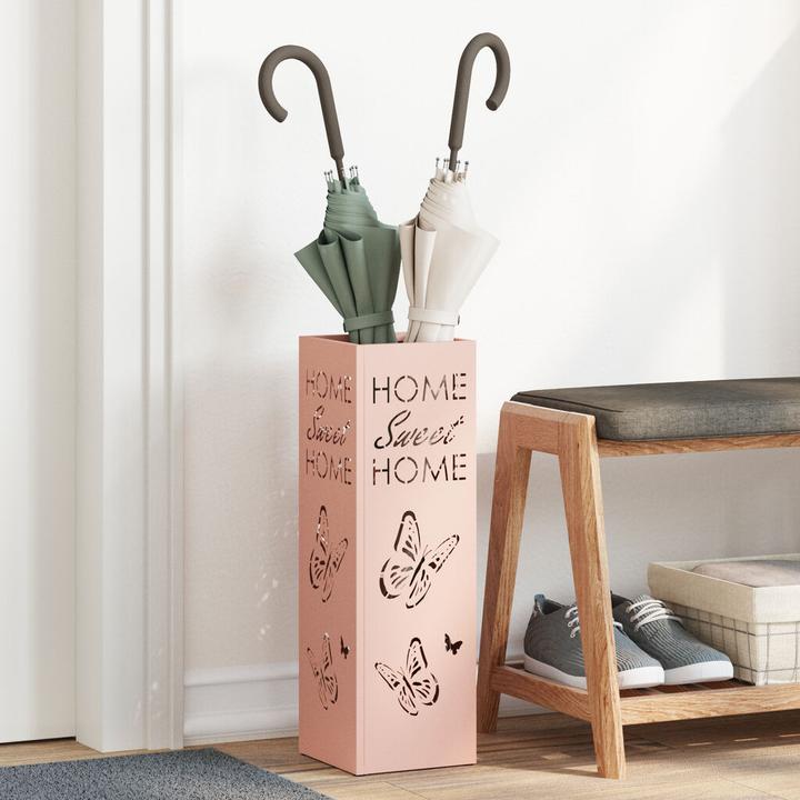 Immagine prodotto vidaXL Portaombrelli Rosa Metallo Medio Intarsi decorativi