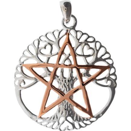 Berk, Ciondolo collana, Anhänger „Lebensbaum mit Pentagramm“