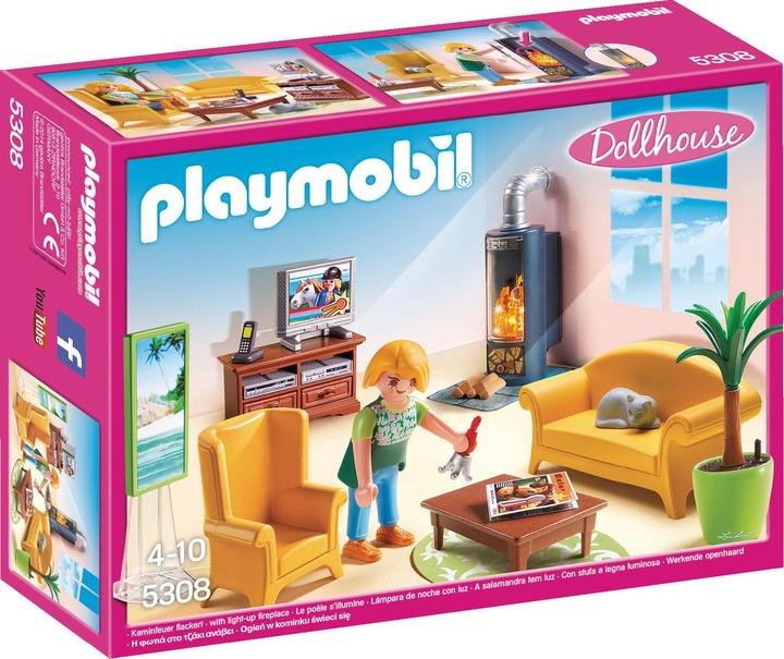 Actual product image Playmobil Living room with fireplace (5308, Playmobil Dollhouse)