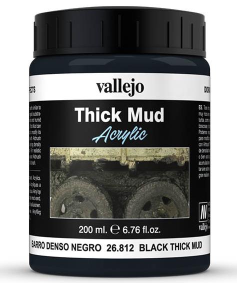 Actual product image AirbrushKing Black Thick Mud 200ml - Vallejo