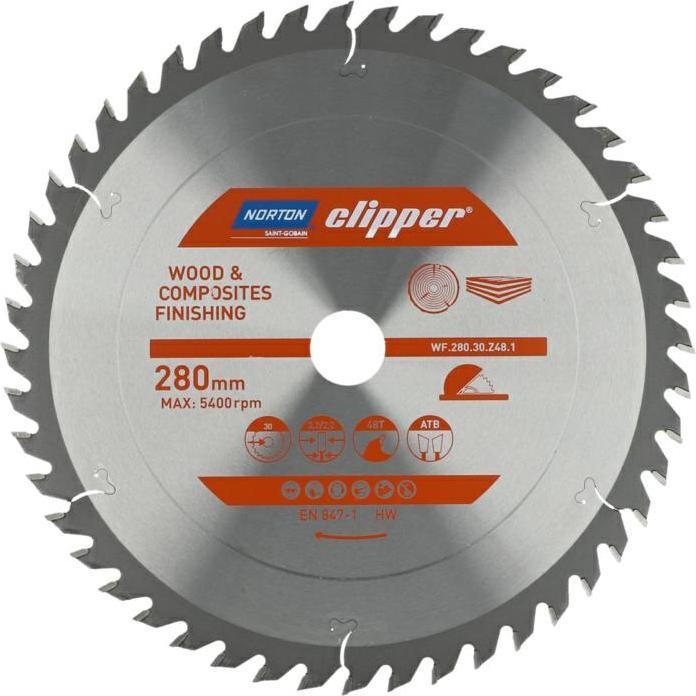 Norton, Lama, PIŁA TARCZOWA 280mm x 30mm x 48z DREWNO I KOMPOZYTY ATB (3 2 / 2 2)