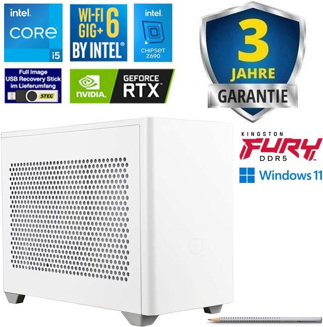 Produktbild STEG PC Compact Gaming W 50 V (CH, i5, 1TB SSD, 4TB HDD, RTX 3060, W11P) (1000 GB, 16 GB, Intel Core i5-12600K, GeForce RTX 3060)