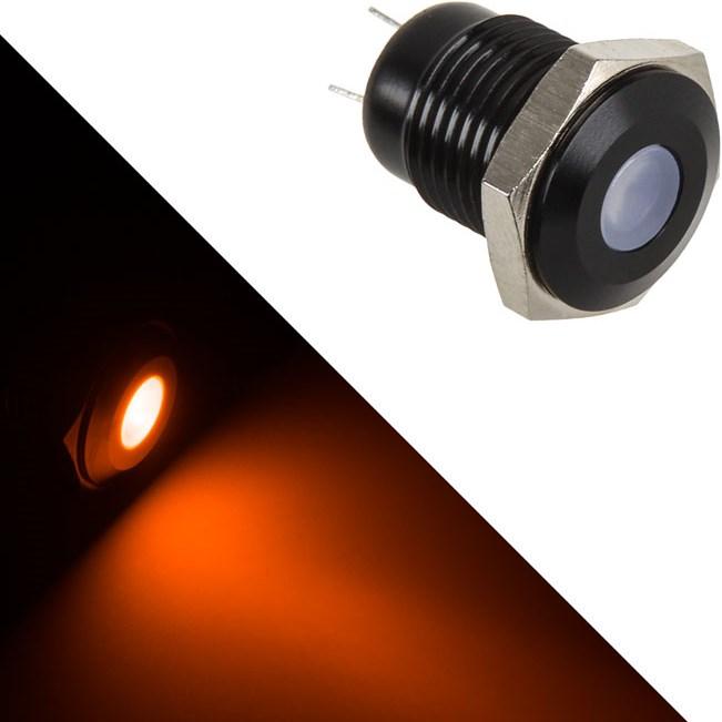 Thumbnail - Lamptron Vandalismus-gesicherte LED - orange, schwarze Fassung (Orange), Modding Beleuchtung