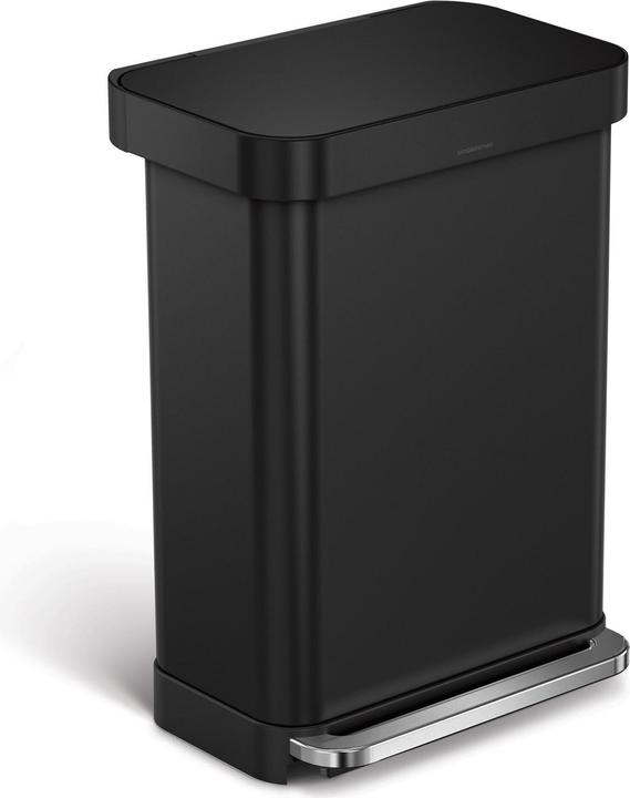 Simplehuman Rectangular pedal bin with bag compartment
