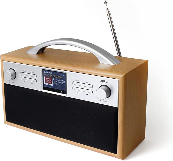 Actual product image Xoro dab 250 ir wifi stereo internet radio dab+/fm/spotify/bluetooth brown (DAB+, FM, Web radio, KW, Bluetooth, Wi-Fi)