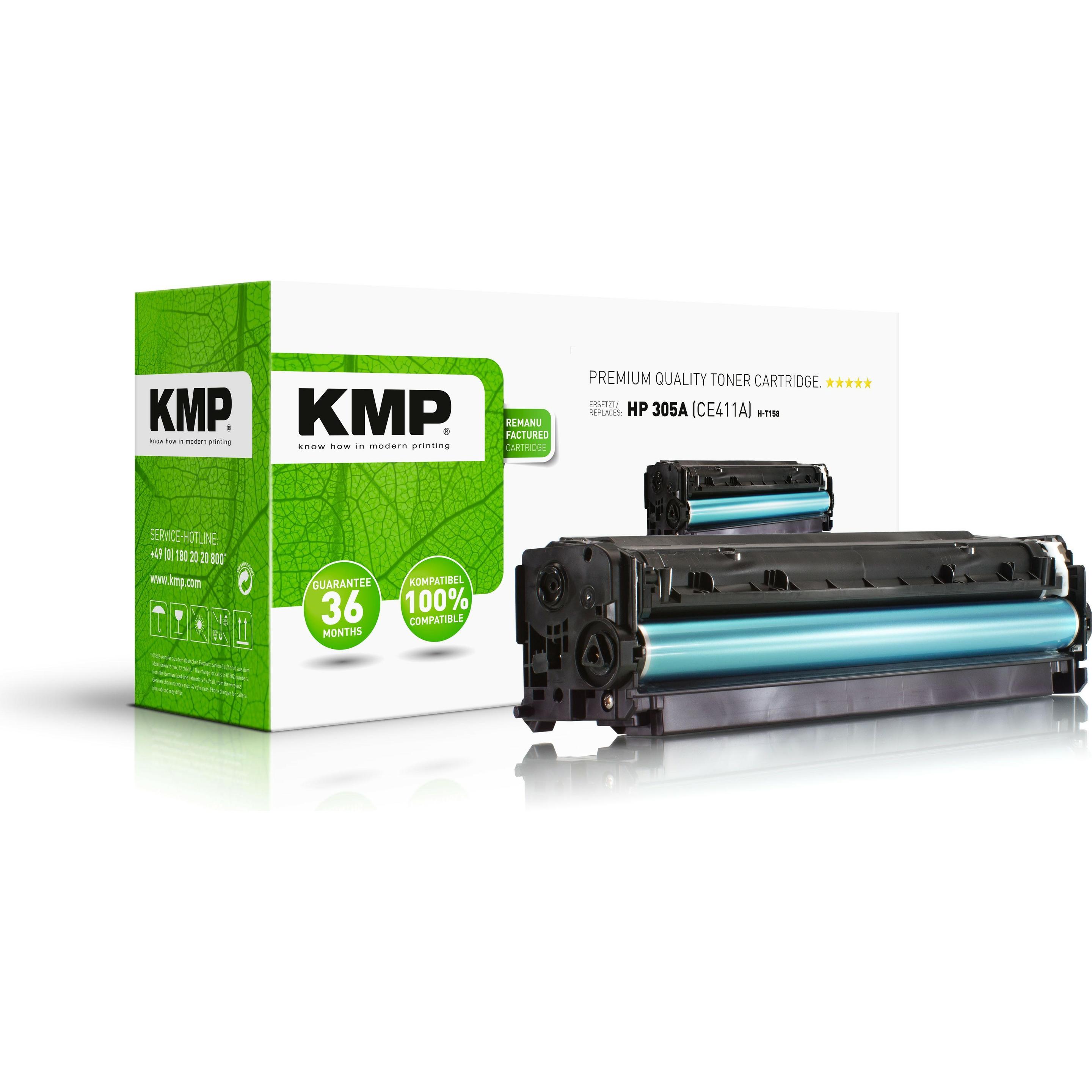 KMP, Toner, H-T158 Toner kompatibel mit HP CE 411 A (C)