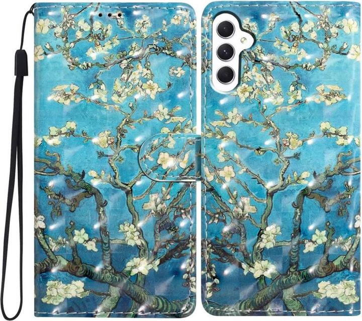 Cover-Discount Galaxy A55 - Etui Glitzer Effekt Blüten (Samsung Galaxy A55)