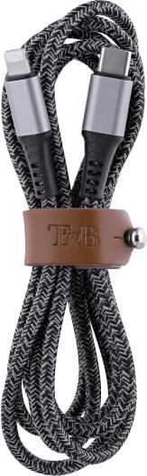 Produktbild T'nB CÂBLE USB-C - LIGHTNING M/M 1,5M (NOIR/GRIS) (1.50 m)