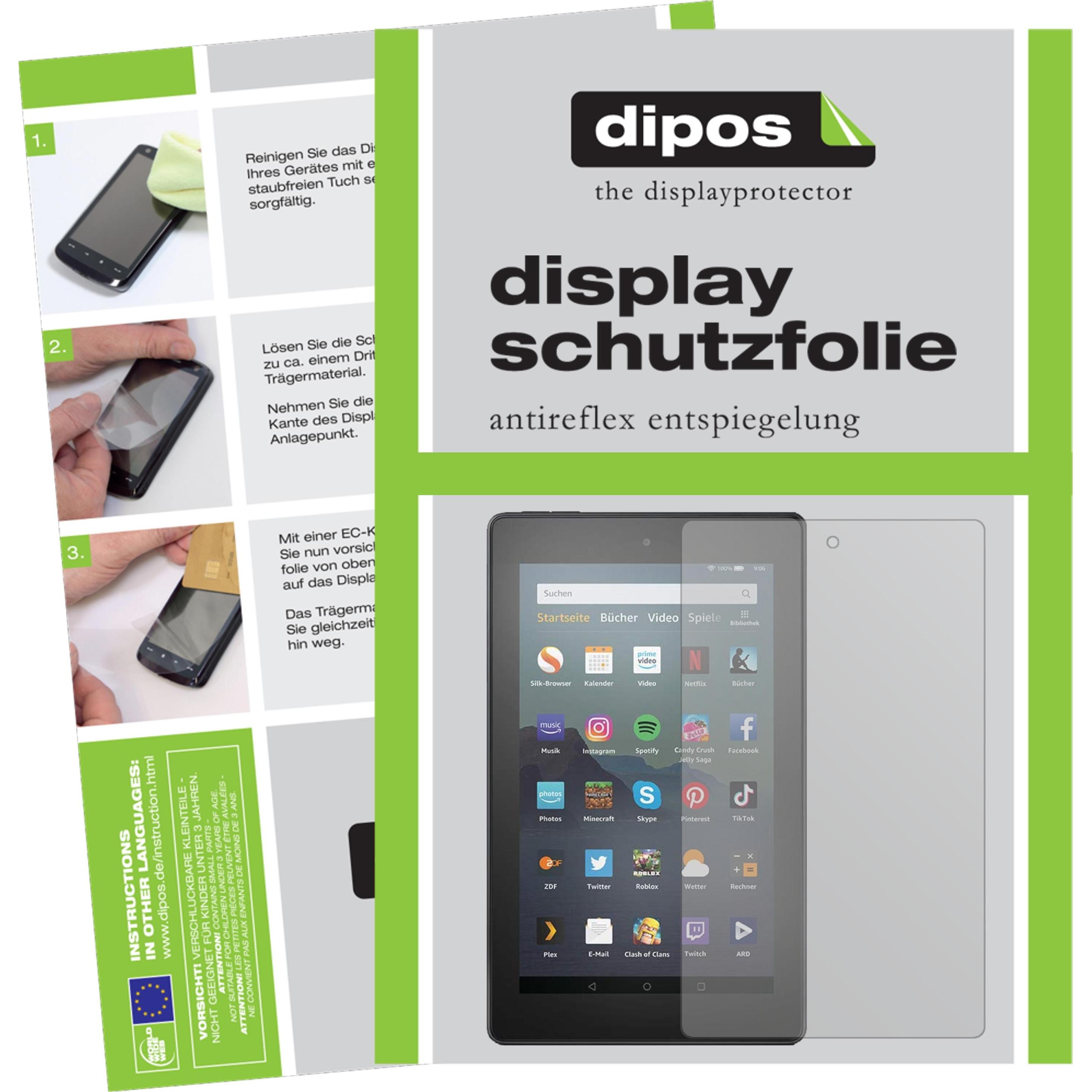Dipos Displayschutzfolie Antireflex (1 Stück, Fire 7), Tablet Schutzfolie