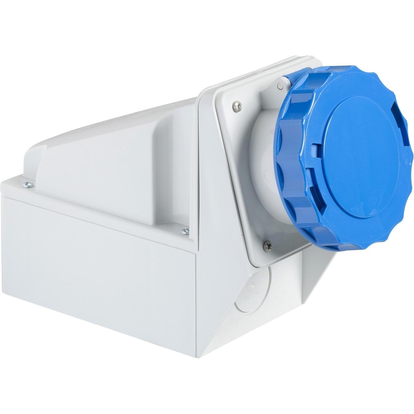 Schneider Electric SE 81191 Wandsteckdose Ip67 125A 230V 4P, Elektronikzubehör + Gehäuse, Blau