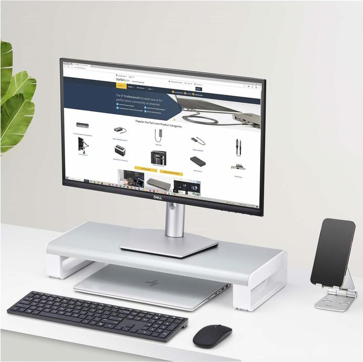 Produktbild StarTech com Ergonomischer Monitorständer, bis 15kg, Feste Höhe 9cm, Schreibtisch Bildschirmerhöhung