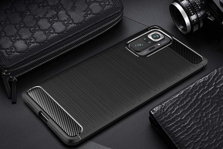 Produktbild Screenguard Xiaomi Redmi Note 10 Pro Hülle Carbon Brushed Soft TPU (Xiaomi Redmi Note 10 Pro)