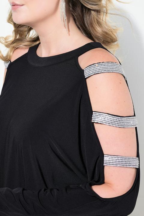 Produktbild Miamoda T-Shirt, Classic Fit, Strass-Streifen, CutOuts (44)