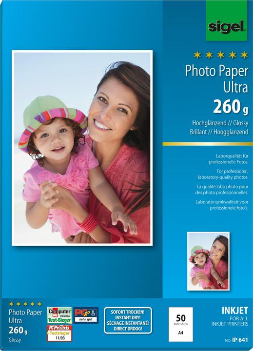 Actual product image Sigel Inkjet Ultra (260 g/m², A4, 50 pcs.)