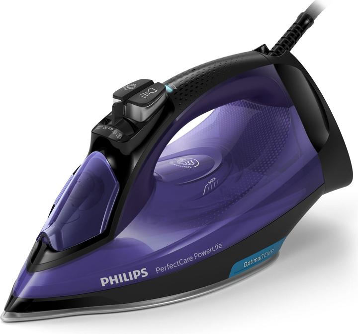 Produktbild Philips PerfectCare GC3925/30 Bügeleisen Dampfbügeleisen SteamGlide Plus-Sohle, Violett (2500 W, 180 g/min)